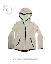 Load image into Gallery viewer, Hooded Sweatshirt - cotton - micropile - gray - girl - 5/6 years
