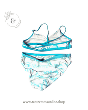 Load image into Gallery viewer, Bikini - girl - Emporio Armani - White and turquise - size 6/8 years