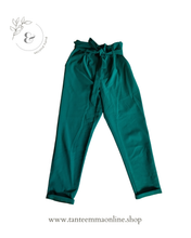 Load image into Gallery viewer, Green trousers with belt - Dixie - spring summer - size XS