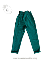 Load image into Gallery viewer, Green trousers with belt - Dixie - spring summer - size XS