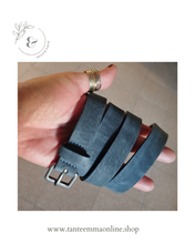 Load image into Gallery viewer, Atlantic blue belt in real leather - made in Italy - woman - new without tag Tante Emma Online