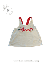 Load image into Gallery viewer, White tank top with red straps - Original Marines - cotton - summer - 7/8 years