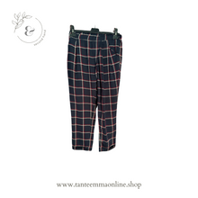 Load image into Gallery viewer, Trousers | Blue with white and red squares | M | Em Dolli Tante Emma Online