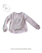 Load image into Gallery viewer, Pile sweater - pink with heart - girl - Okaidi - 6 years