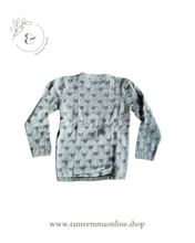 Load image into Gallery viewer, Sweater with hearts - gray - girl - 5 years
