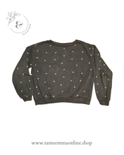 Load image into Gallery viewer, Blue Sweatshirt  with hearts - H&amp;M - 122/128 - Girl
