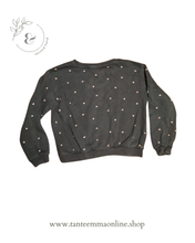 Load image into Gallery viewer, Blue Sweatshirt  with hearts - H&amp;M - 122/128 - Girl

