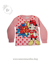 Load image into Gallery viewer, Micro-fleece sweatshirt - Disney Minnie Mouse- Pink - 6 years
