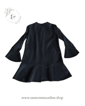 Load image into Gallery viewer, Black coat - woman - wool - Zara Basic - size S
