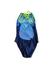 Load image into Gallery viewer, Swimsuit for swimming pool - blue violet fuchsia acid green and light blue - girl - 5/6 years - Nabaiji Tante Emma Online
