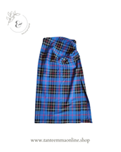 Load image into Gallery viewer, Long skirt tartan style - blu - Zara - size M
