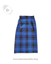 Load image into Gallery viewer, Long skirt tartan style - blu - Zara - size M

