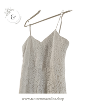 Load image into Gallery viewer, Sleeveless long dress - white - lace - summer - size L Tante Emma Online
