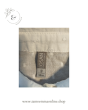 Load image into Gallery viewer, White sleeveless shirt with front knot - cotton - 3 years - 98 cm
