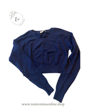 Load image into Gallery viewer, Short cardigan - blu - Poliammide viscosa - size XS
