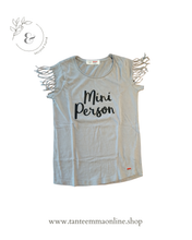 Load image into Gallery viewer, Grey t-shirt with fringes - Castro - cotton - girl - 8/10 years
