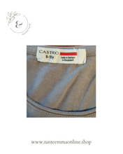 Load image into Gallery viewer, Grey t-shirt with fringes - Castro - cotton - girl - 8/10 years

