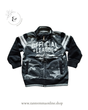 Load image into Gallery viewer, Sweatshirt with zip, black and white military pattern - boy - Mash - size 18 months Tante Emma Online
