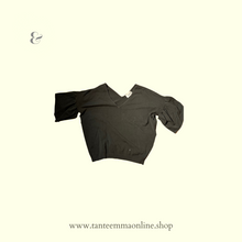 Load image into Gallery viewer, Short sleeved shirt | matt grey | with v-neck | S | Vicolo Tante Emma Online
