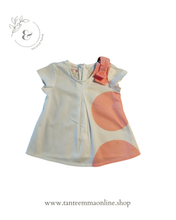 Load image into Gallery viewer, White dress - cotton - Prenatal - bow - girl - 3/4 months
