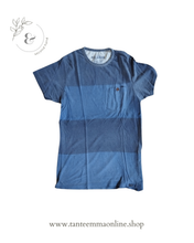 Load image into Gallery viewer, Short sleeve t-shirt - striped - light and dark blue - Pull &amp; Bear - size S
