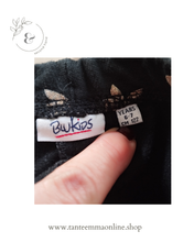 Load image into Gallery viewer, Leggins - black with golden ribbons - Blukids - girl - 6/7 years - 122 cm
