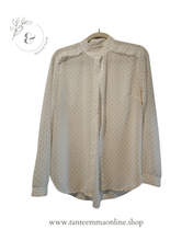 Load image into Gallery viewer, White transparent shirt - with little dots silver grey - Size S/M - New Collection Tante Emma Online
