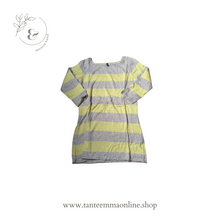 Load image into Gallery viewer, Short sleeved shirt | striped | green and grey | M | Benetton Tante Emma Online
