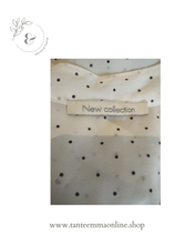 Load image into Gallery viewer, White transparent shirt - with little dots silver grey - Size S/M - New Collection Tante Emma Online
