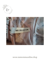 Load image into Gallery viewer, Long t-shirt - pink with floreal pattern - New Collection - Size M Tante Emma Online
