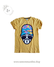 Load image into Gallery viewer, Short sleeve t-shirt - Yellow - 100% cotton - Frankie Garage - size S
