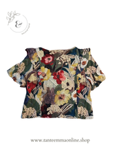 Load image into Gallery viewer, t-shirt - floreal pattern - Zara - 100% viscosa - Size XS
