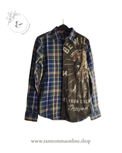 Load image into Gallery viewer, Green plaid shirt - tiger - Unisex - Desigual - 100% cotton
