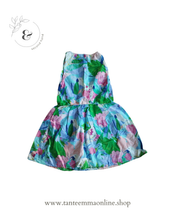 Load image into Gallery viewer, Sleeveless dress - flower fantasy - 100% cotton - girl - 5 years - summer
