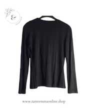 Load image into Gallery viewer, Long sleeve underjacket t-shirt - black - viscosa - size M
