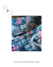 Load image into Gallery viewer, Shorts - grey with floreal fantasy - fuchsia pink, blue - girl - summer - cotton - ovs - 7/8 years Tante Emma Online

