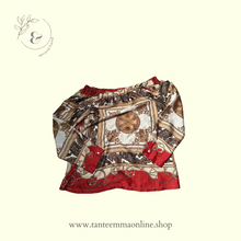 Load image into Gallery viewer, Shirt | red, gold, brown, white | M | Nara camicie Tante Emma Online
