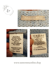 Load image into Gallery viewer, Short sweater - light blue - alpaca and wool - Size S - woman
