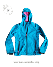 Load image into Gallery viewer, Sports Raincoat Jacket with Hood - Cmp - girl - Turquoise/pink fuchsia - 10 years - 140 cm
