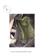 Load image into Gallery viewer, Shoulder bucket bag - brown and dark brown - real leather - handcrafted in Italy - A.S. 98 Tante Emma Online
