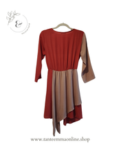 Load image into Gallery viewer, Long sleeve mini dress - pink and bordeaux - woman - size XS/S Tante Emma Online

