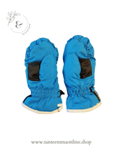 Load image into Gallery viewer, Baby mitts gloves - snow - autumn winter - size 12/24 months - light blue
