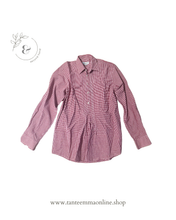 Load image into Gallery viewer, Maternity shirt with white and red squares - Cotton and polyester - Almsach - size S Large
