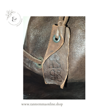 Load image into Gallery viewer, Shoulder bucket bag - brown and dark brown - real leather - handcrafted in Italy - A.S. 98 Tante Emma Online
