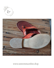 Load image into Gallery viewer, Flip Flops in brown leather - summer - Lou Lou - size 38 Tante Emma Online
