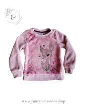 Load image into Gallery viewer, Fleece sweatshirt - pink- deer - girl - 5/6 years - 116 cm
