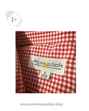 Load image into Gallery viewer, Maternity shirt with white and red squares - Cotton and polyester - Almsach - size S Large
